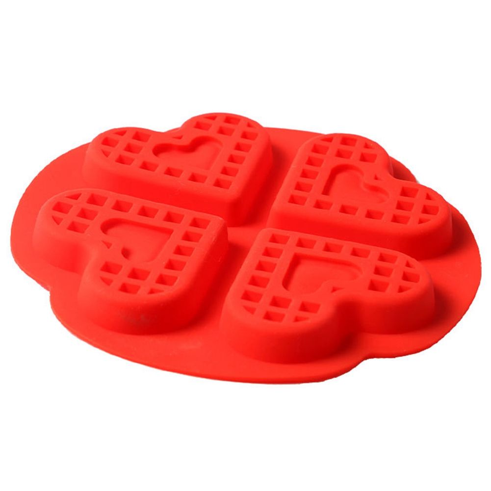 Premium Silicone Heart Shape Waffle Maker for Kids DIY Cake Mold view 3