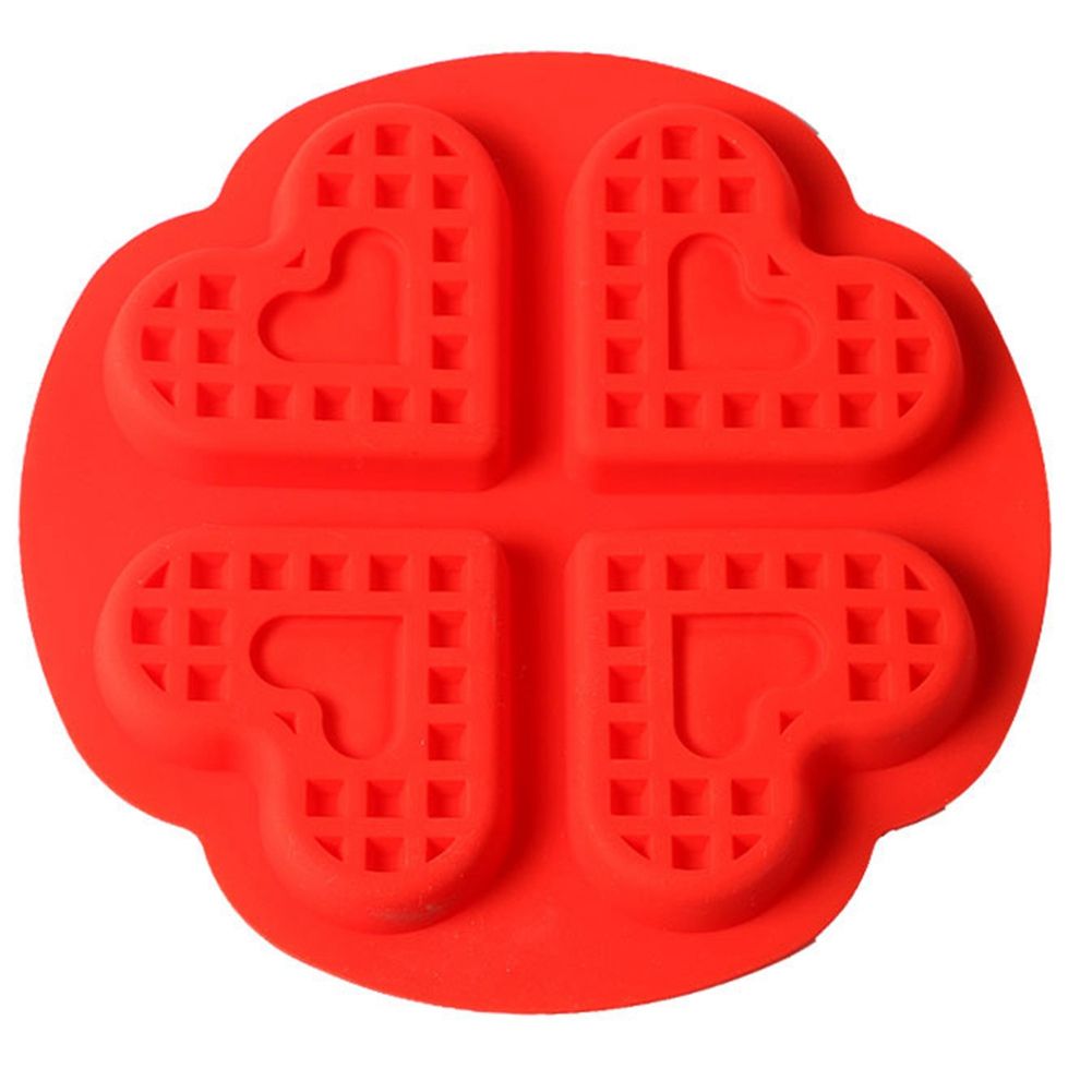 Premium Silicone Heart Shape Waffle Maker for Kids DIY Cake Mold view 4
