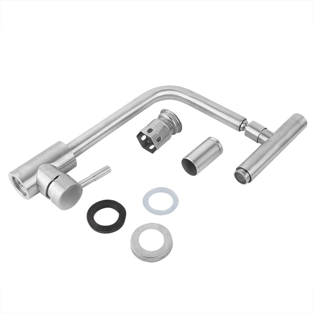 304 Stainless Steel Hot&cold Water Kitchen Faucet 360 Degree Swivel Kitchen view 2