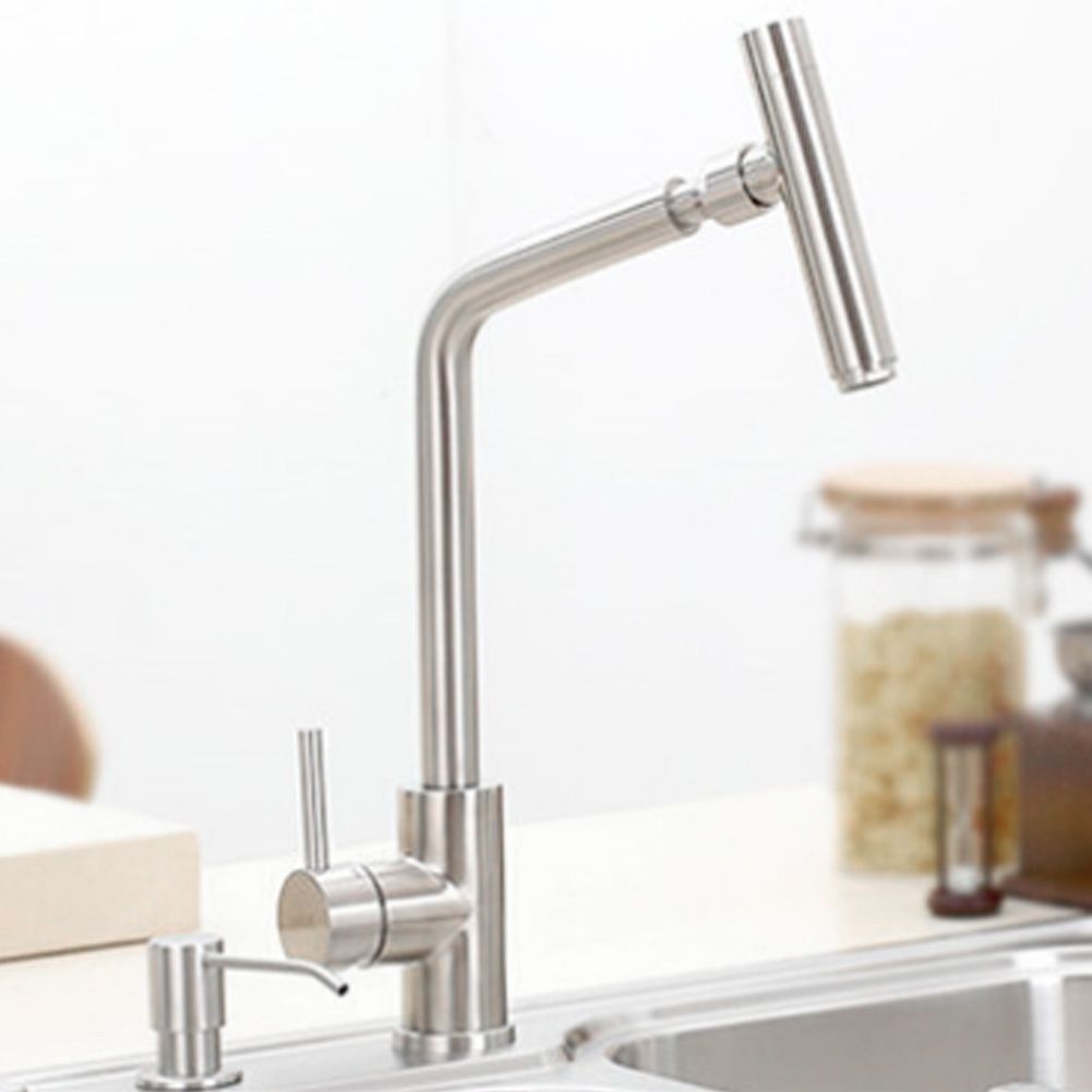 304 Stainless Steel Hot&cold Water Kitchen Faucet 360 Degree Swivel Kitchen view 3