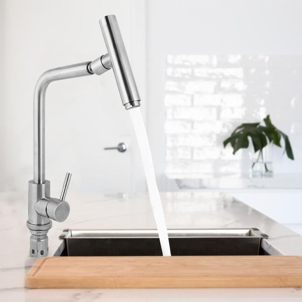 304 Stainless Steel Hot&cold Water Kitchen Faucet 360 Degree Swivel Kitchen view 4