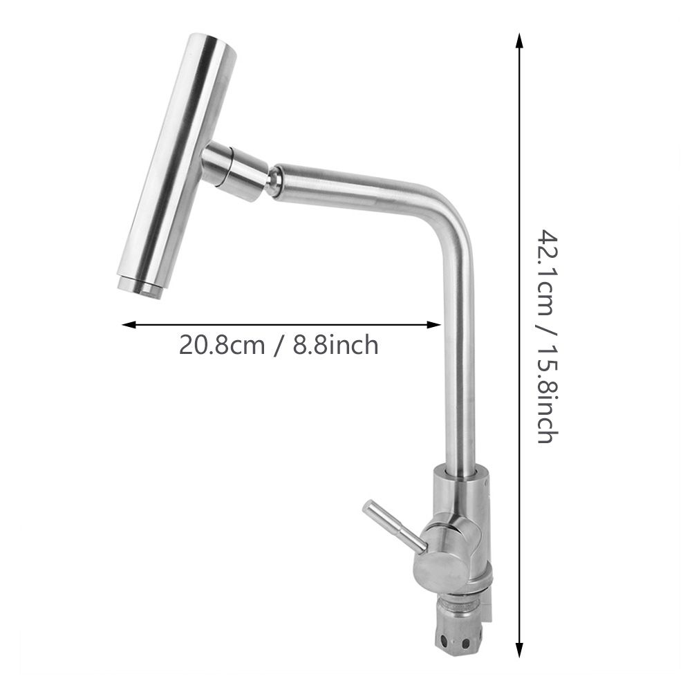 304 Stainless Steel Hot&cold Water Kitchen Faucet 360 Degree Swivel Kitchen view 10