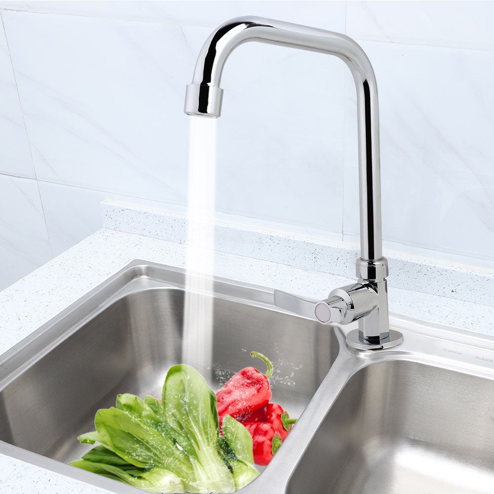 G1/2" Brushed Alloy Cold Water Kitchen Faucet Kitchen Sink Basin Taps view 4