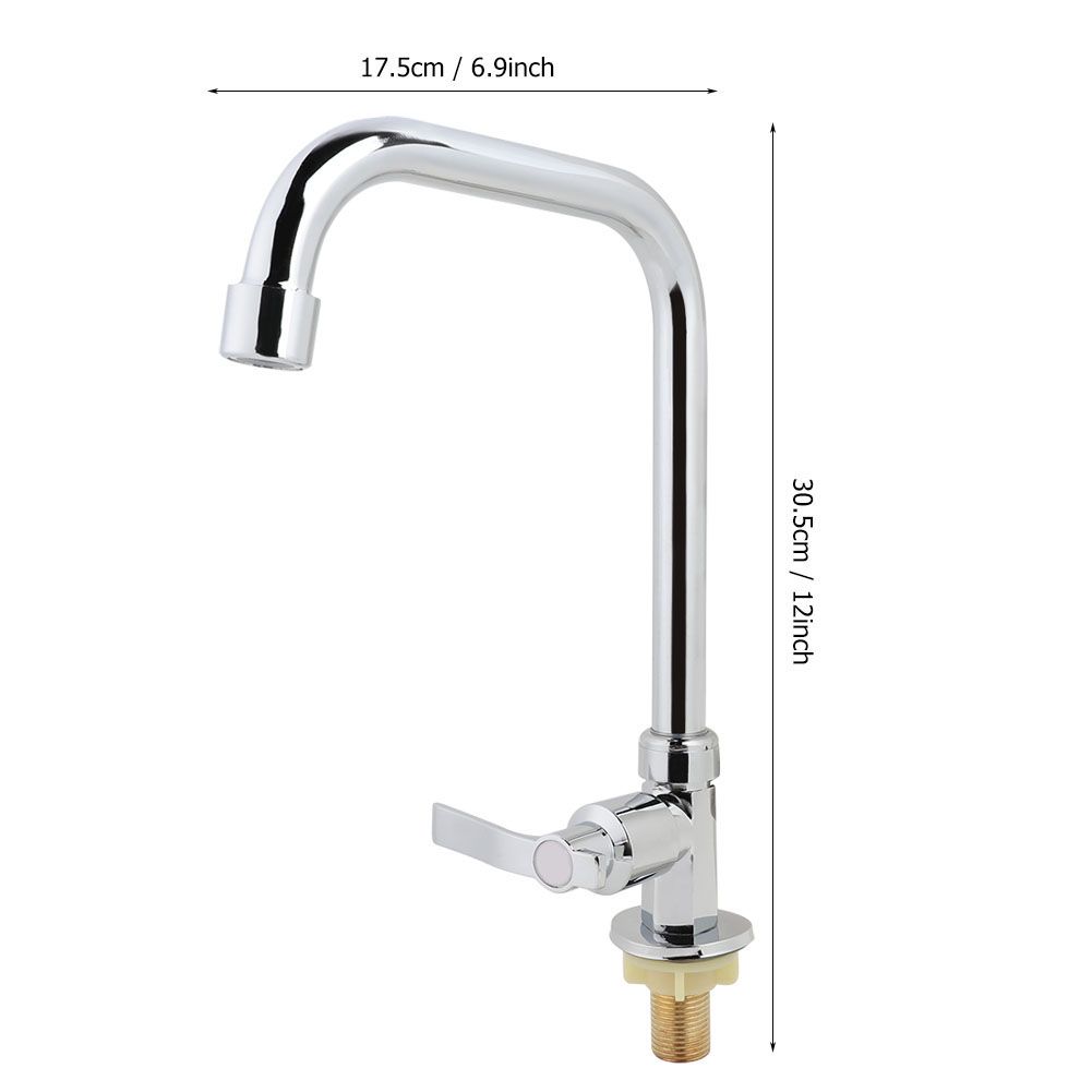 G1/2" Brushed Alloy Cold Water Kitchen Faucet Kitchen Sink Basin Taps view 11