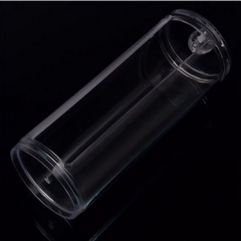Transparent Round Plastic Container Cotton Pad Holder Makeup Cosmetic Storage view 3