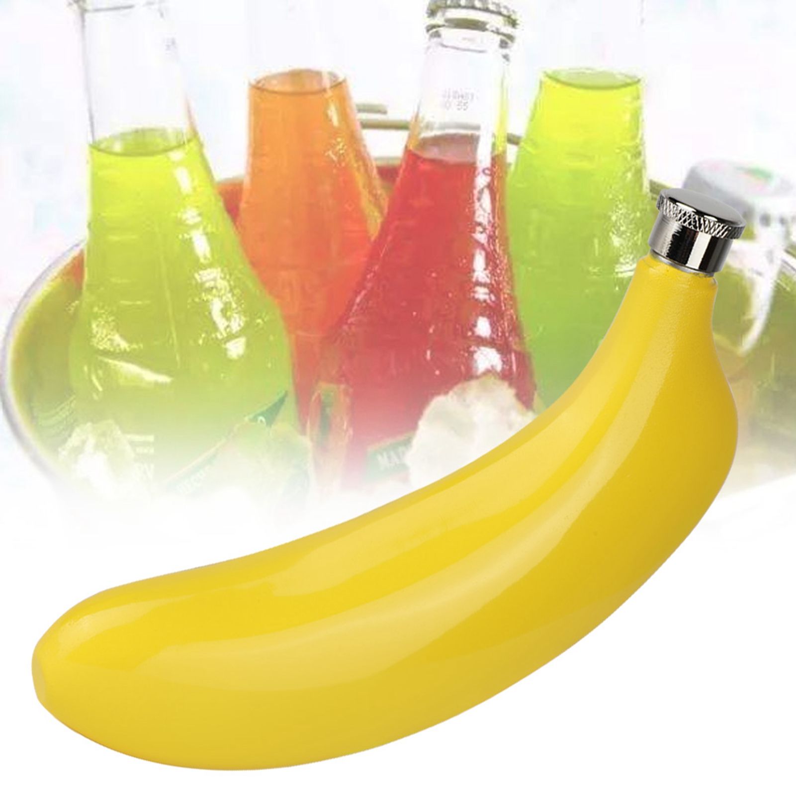 Stainless Steel 5oz Portable Fruit Shaped Whiskey Liquor Alcohol Pocket Bottle view 11