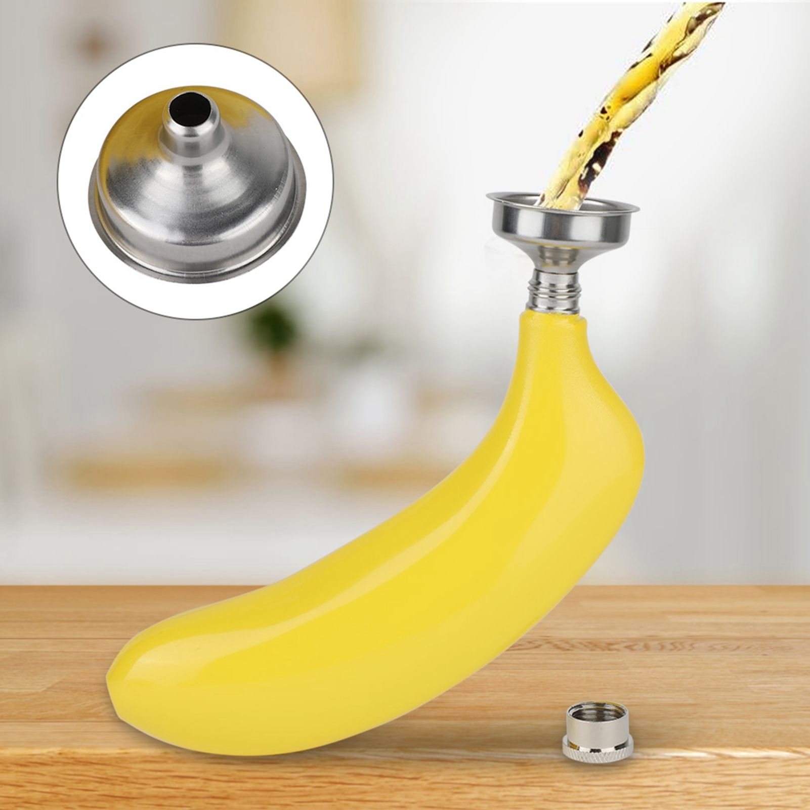 Stainless Steel 5oz Portable Fruit Shaped Whiskey Liquor Alcohol Pocket Bottle view 12