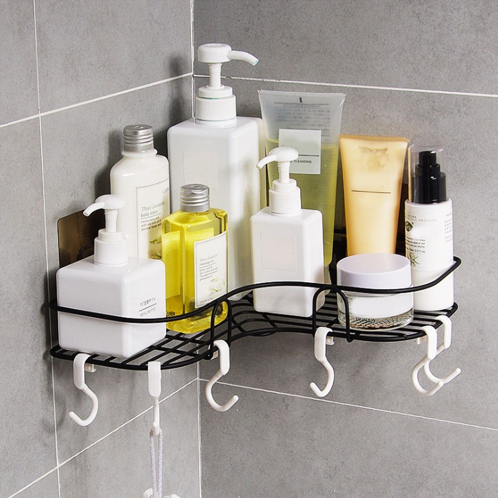 Corner Storage Organizing Stand Shelf for Bathroom Toiletry Storage No Drilling view 4