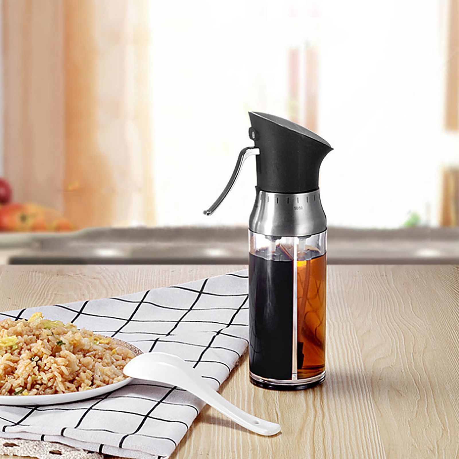 Oil and Vinegar Spray Bottle Pot Dispenser Controllable Kitchen Supplies view 5