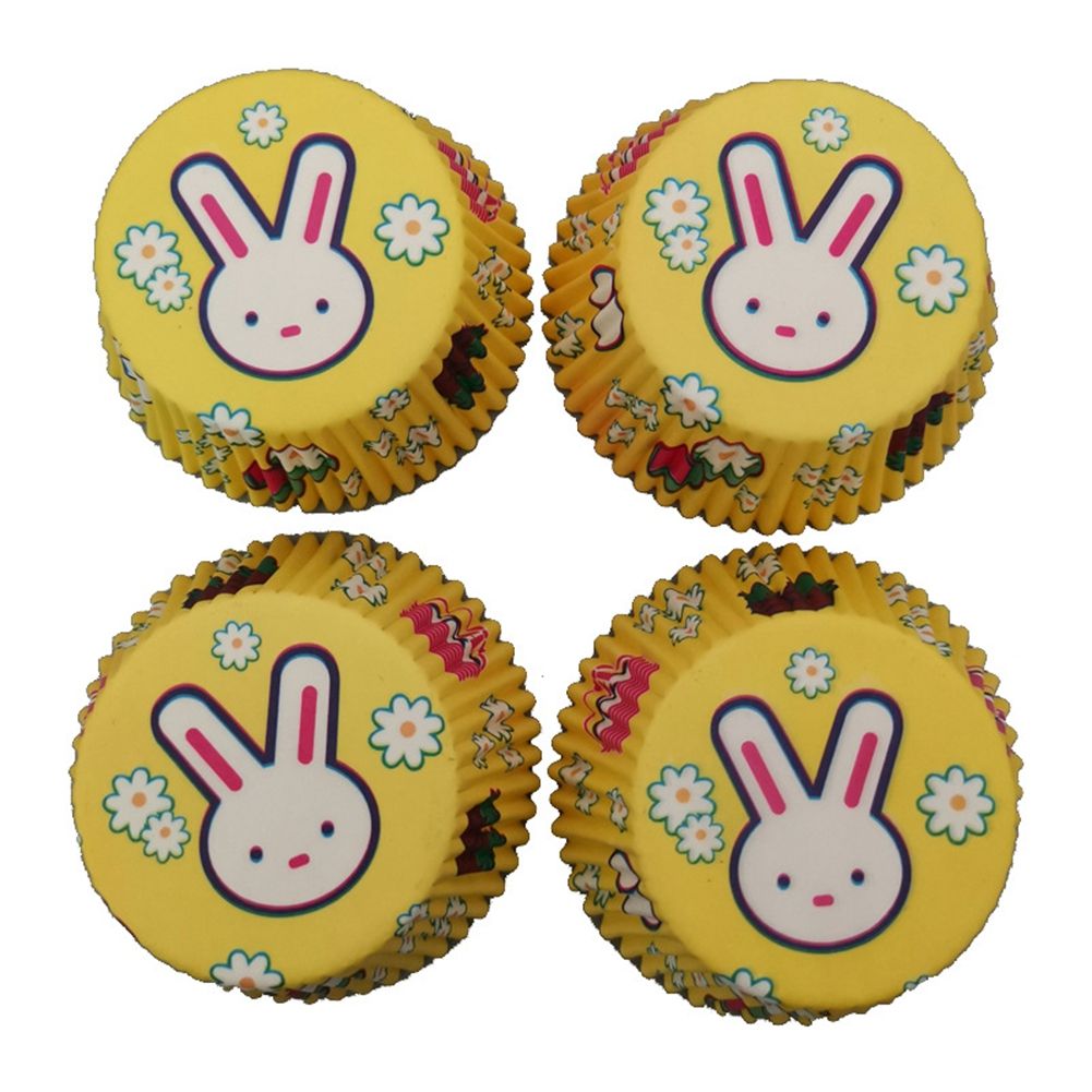 100Pcs Cupcake Liners Rabbit Printing Muffin Paper Cups Heat resistant Oil view 2