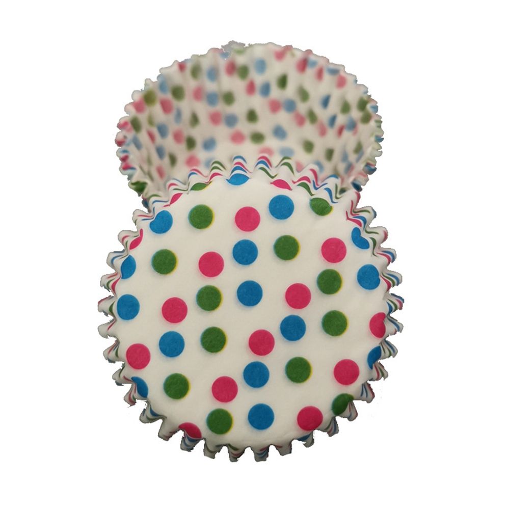 100Pcs Mini Cupcake Liners Muffin Paper Cups Heat resistant Dot Printing view 5