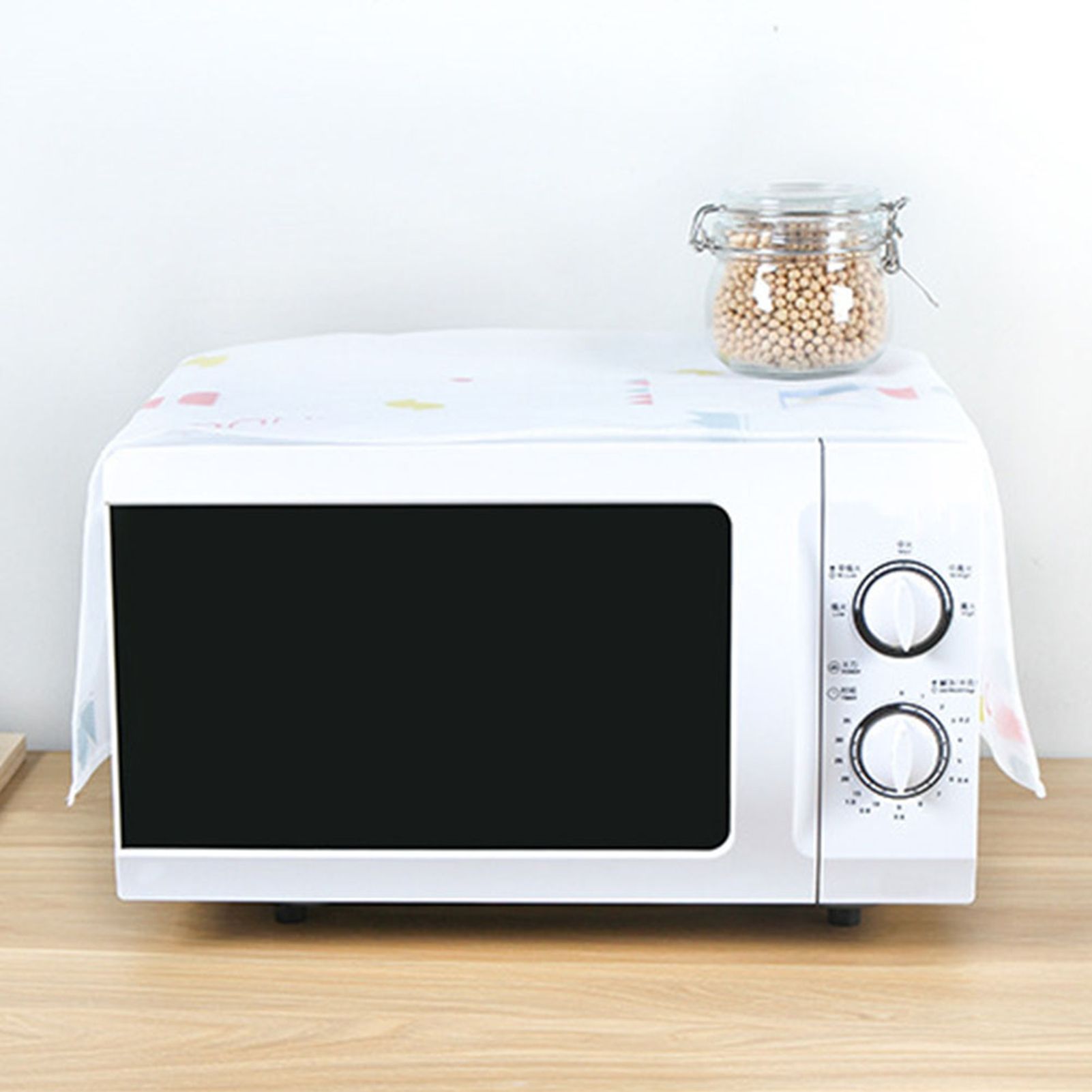 Microwave Oven Cover Kitchen Oil Dust Proof Double Pockets Storage Bag Accessories view 4