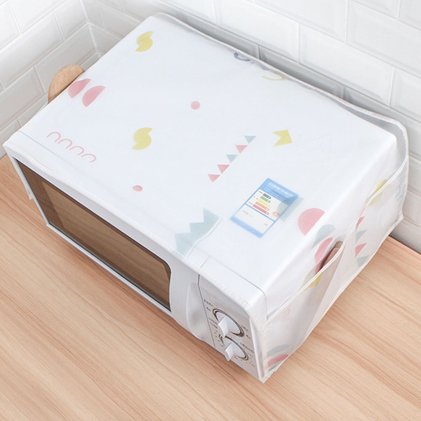 Microwave Oven Cover Kitchen Oil Dust Proof Double Pockets Storage Bag Accessories view 6