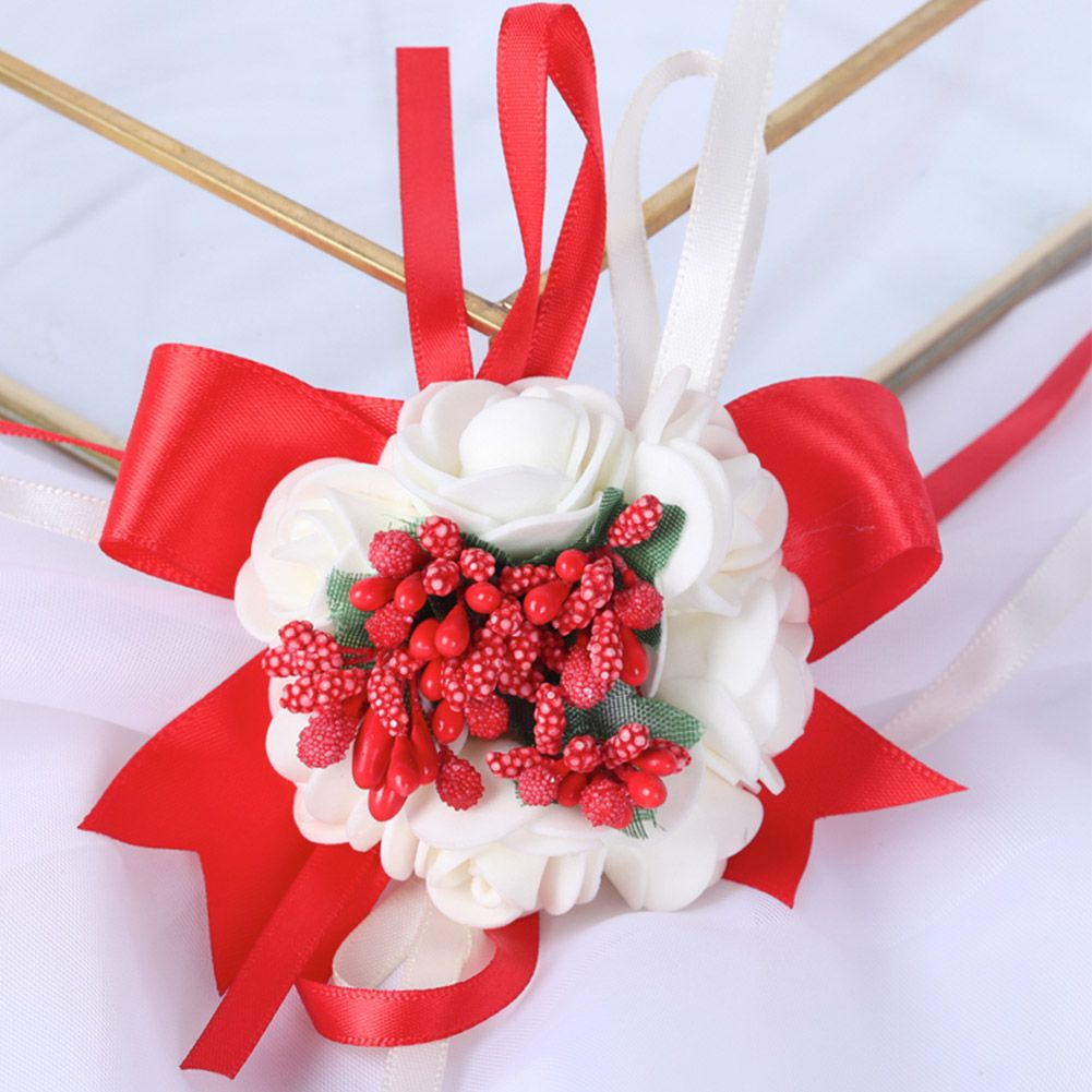 1pcs Korean Style Beautiful Hand Flower Bridesmaid Wrist Corsage Wedding
