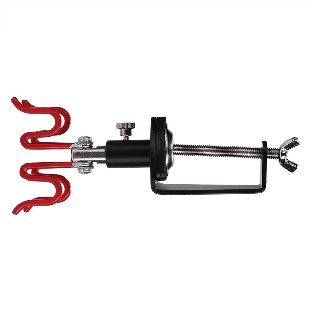 Airbrush Holder Stand Holds 2 Airbrushes Clamp on Table Mount Paint Hobby Kit view 4