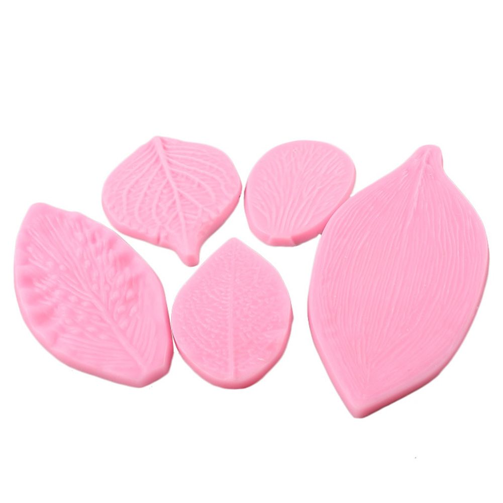 5Pcs 3D Leaf Biscuit Cookies Cutters Molds Silicone Bakery Decorating Tool view 4