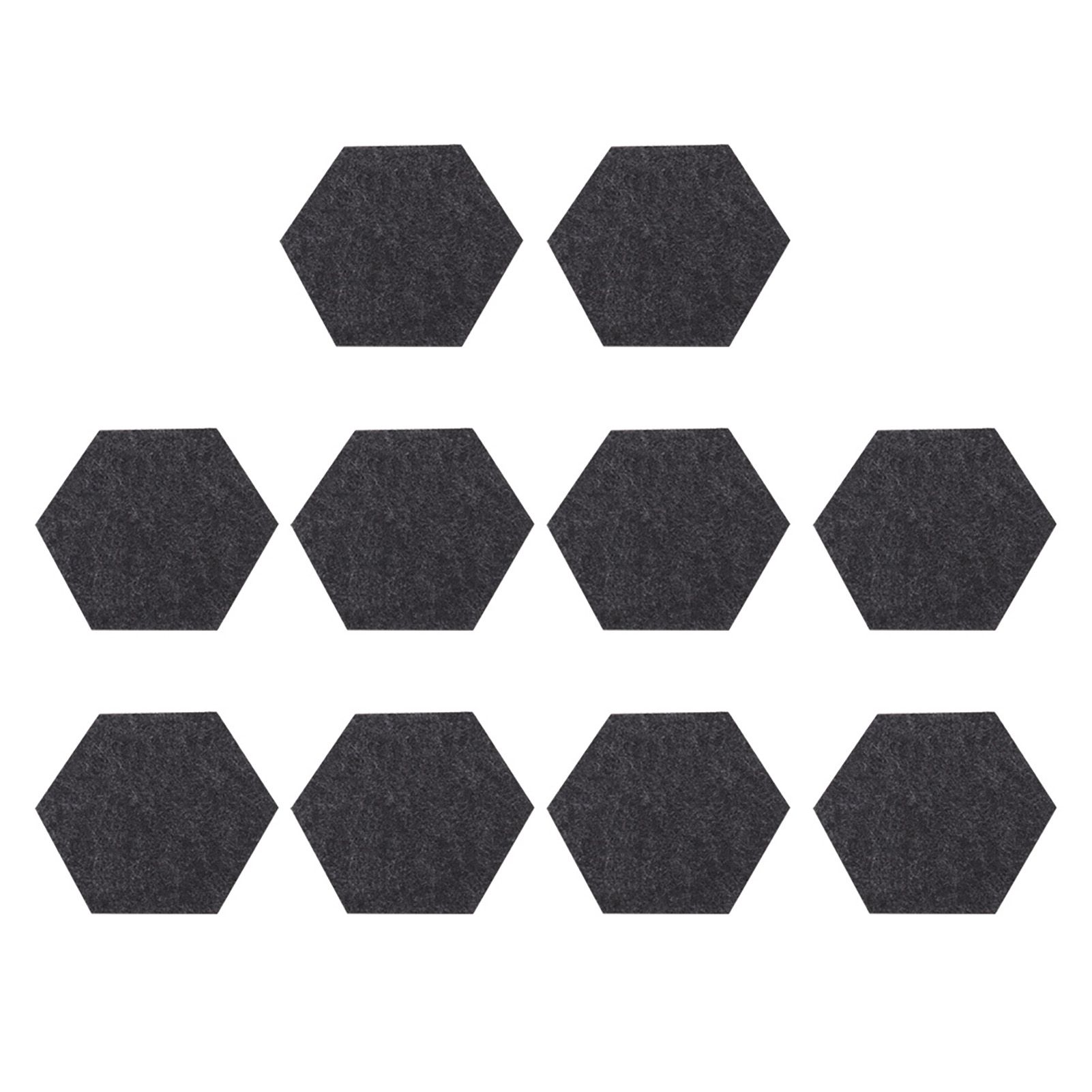 10PCS/Set Felt Fabric Cup Hexagon Mat Drink Coaster Beer Coffee Placemat view 2