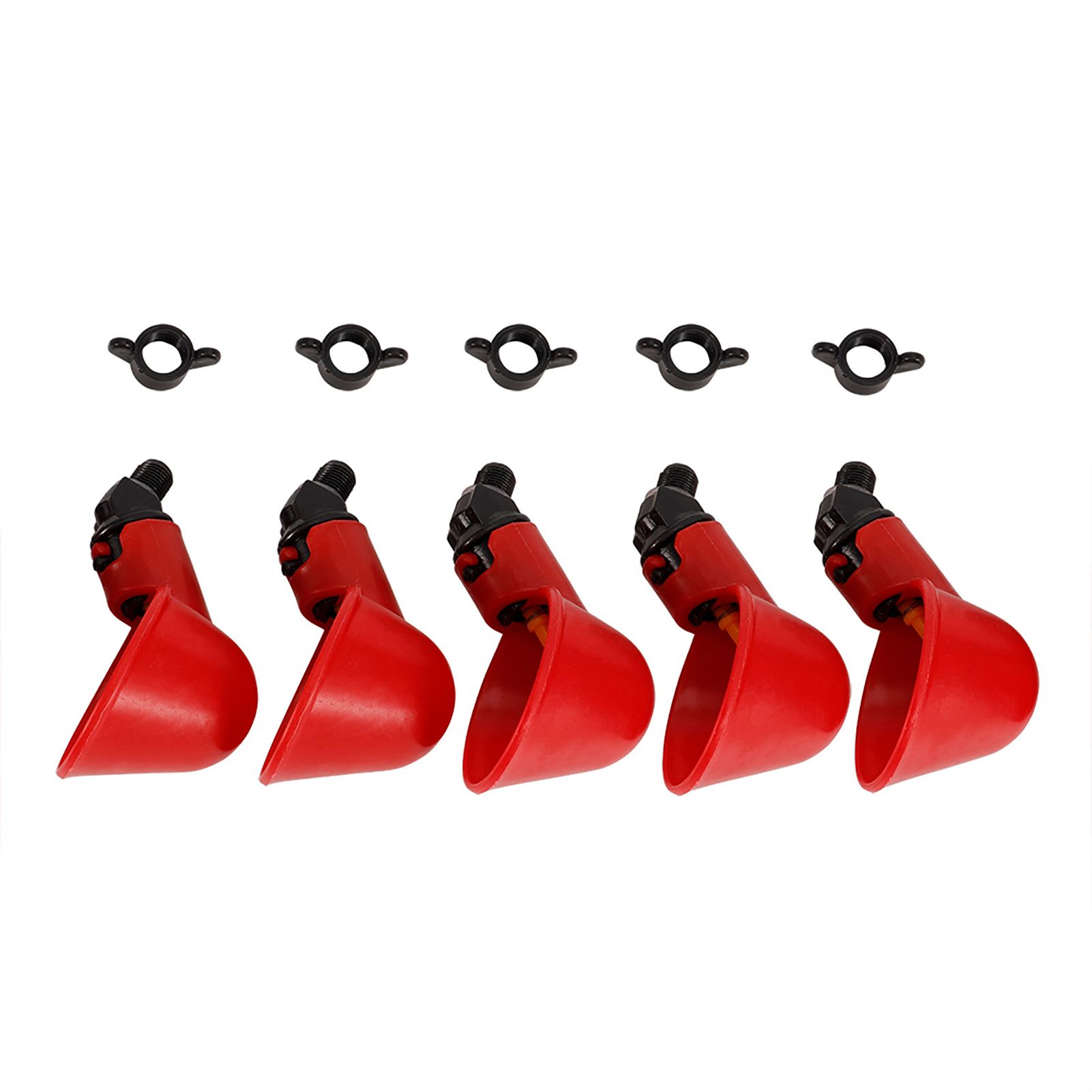 5PCS Chicken Bird Automatic Drinkers Water Drinking Cups Bowls (Fixed Screw