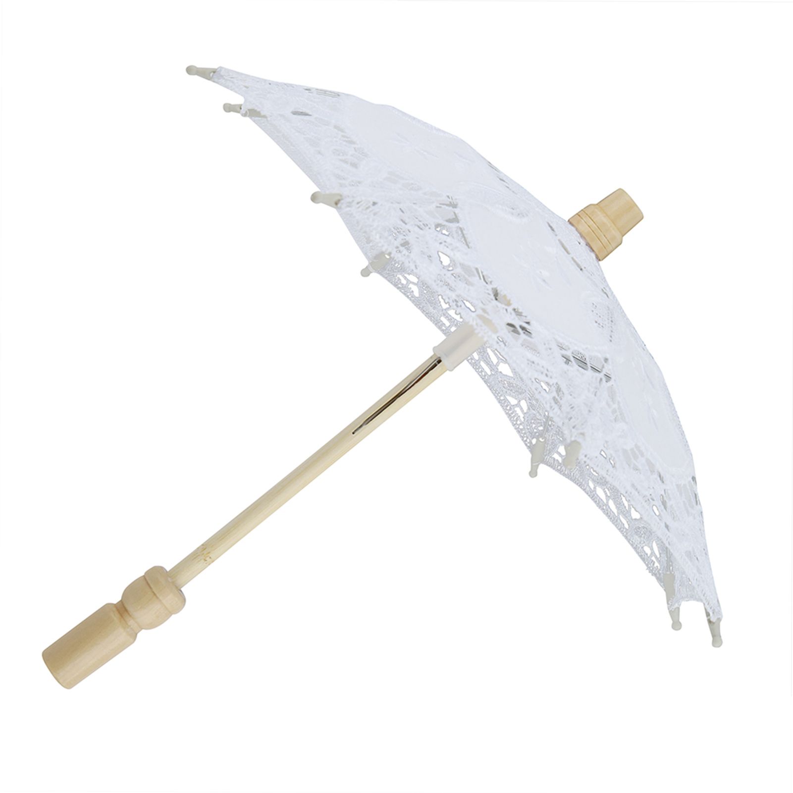 Bridal Umbrella Lace Cotton Embroidery Handmade Parasol Umbrella Wedding view 3