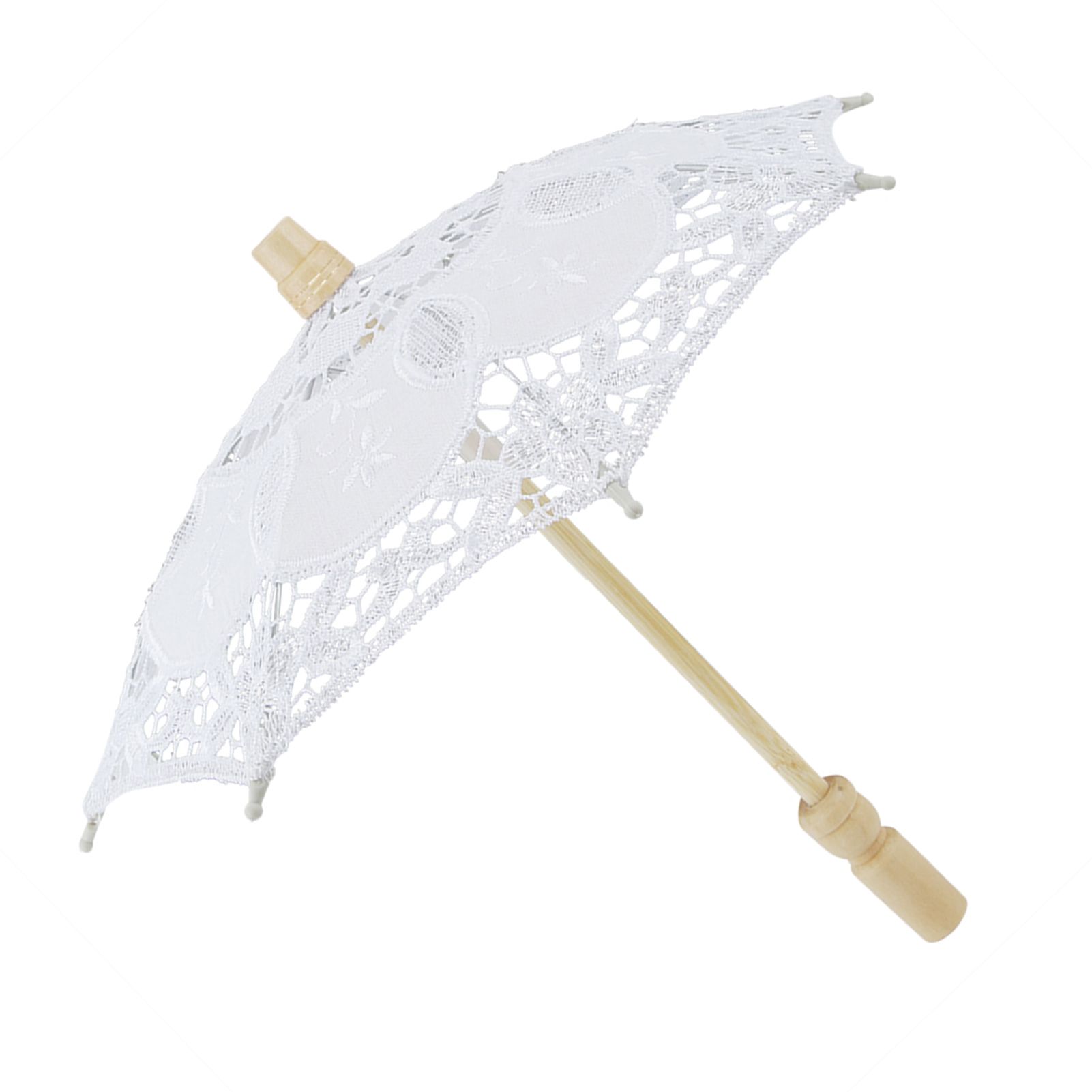 Bridal Umbrella Lace Cotton Embroidery Handmade Parasol Umbrella Wedding view 5
