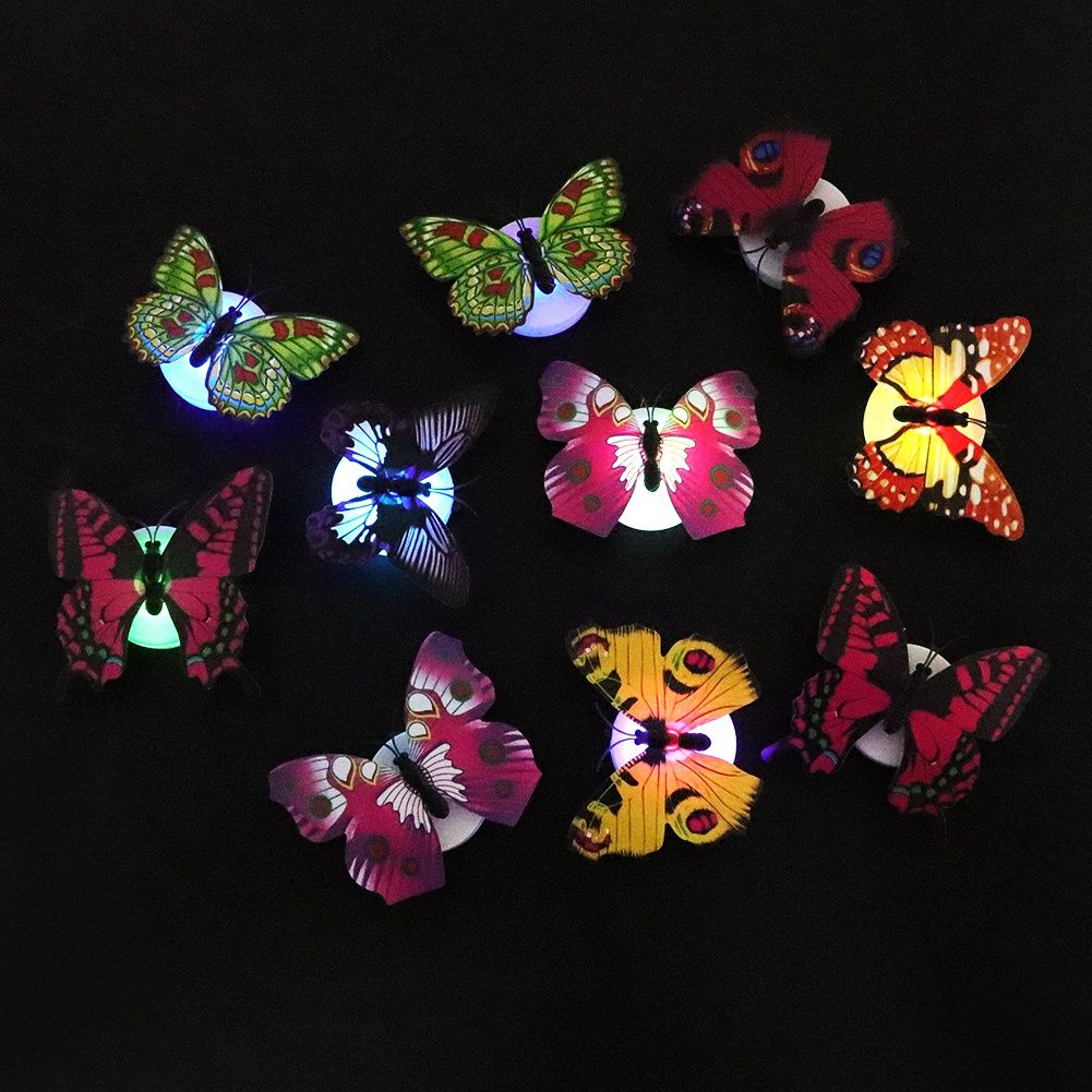 10pcs Glowing Butterfly Luminous Wall Decals DIY Stickers Glow In The Dark For view 10
