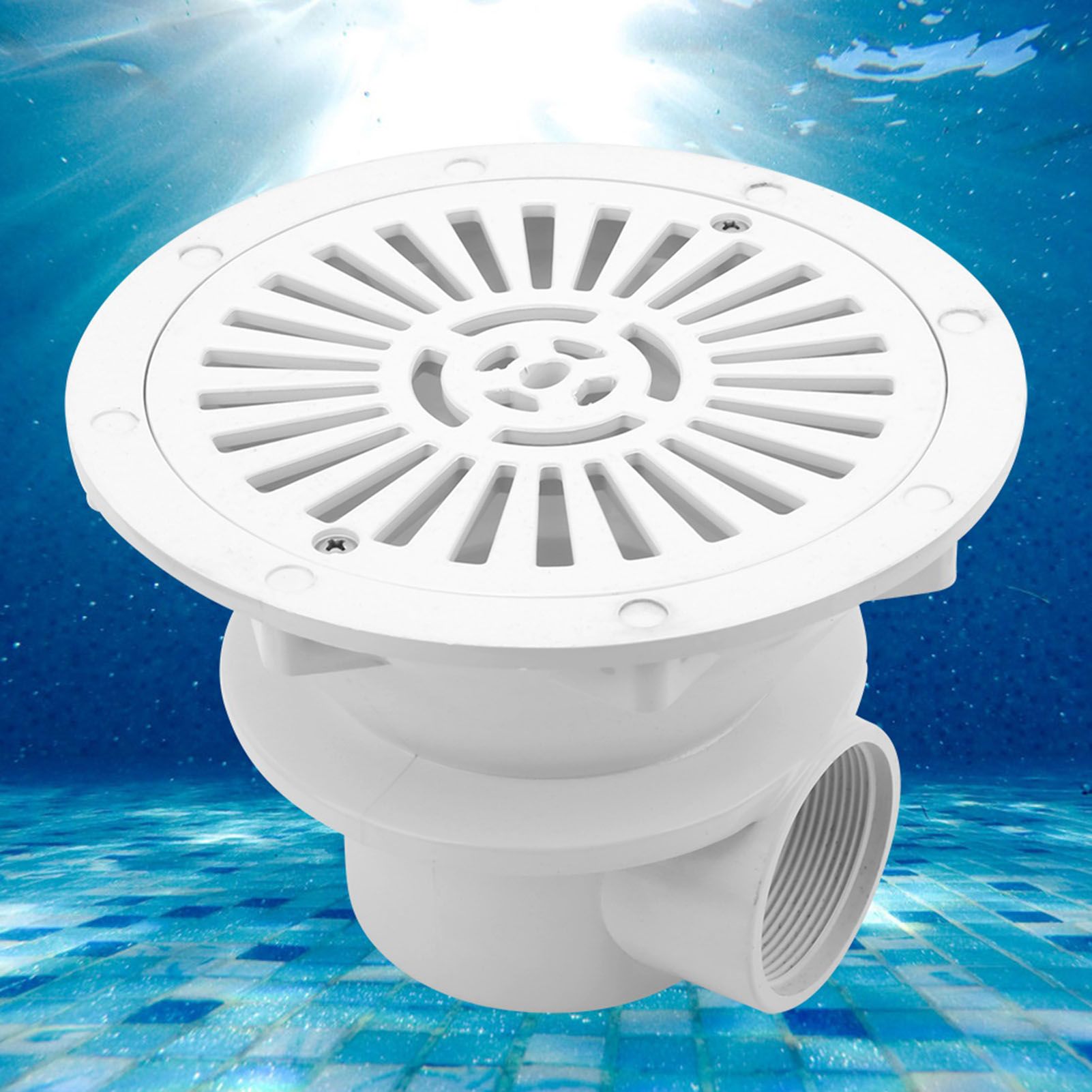White Swimming Pool Main Drain Floor Drain G2 Water Inlet Draining Accessory view 3