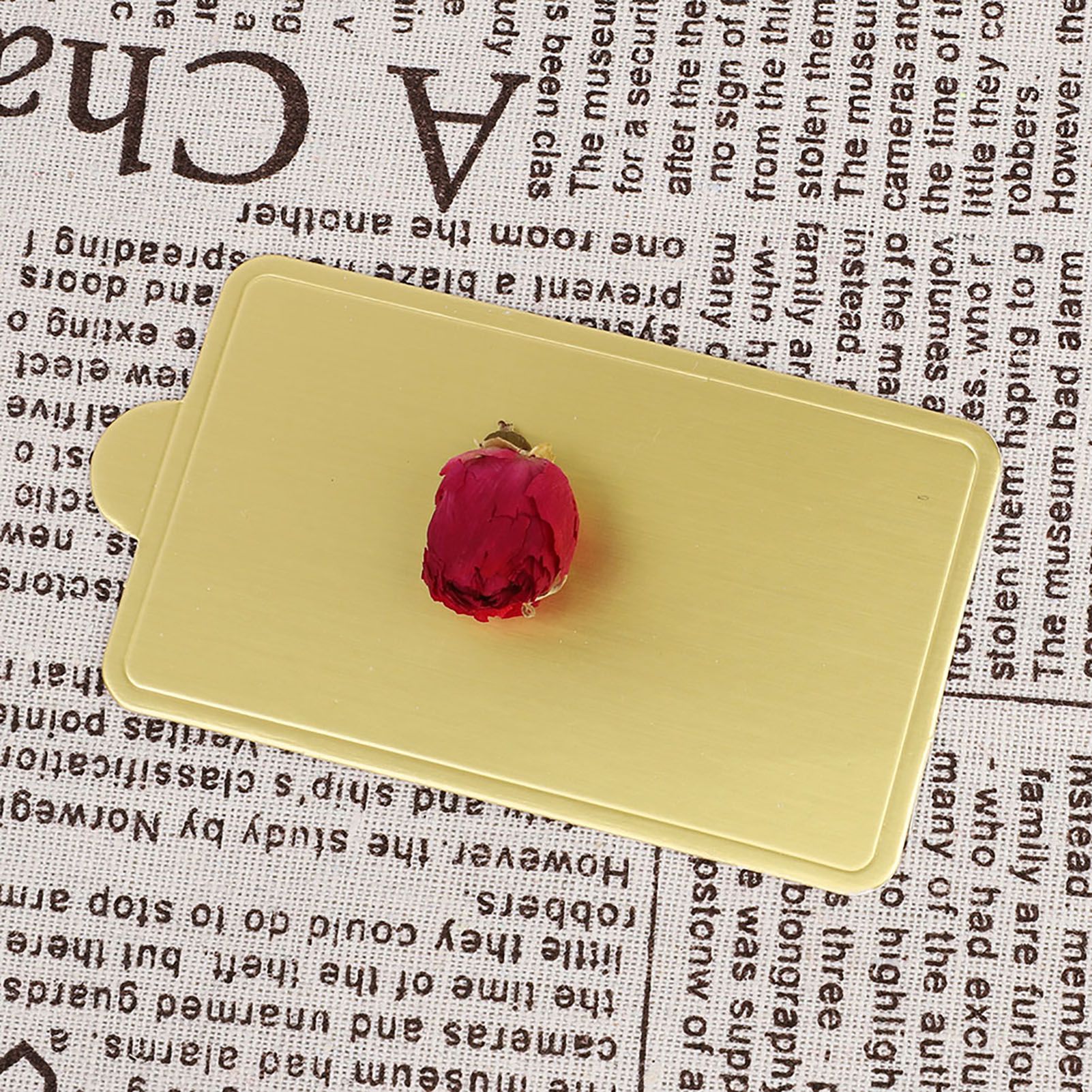 100 PCS Mousse Cake Boards Gold Paper Cupcake Dessert Displays Tray Wedding view 3