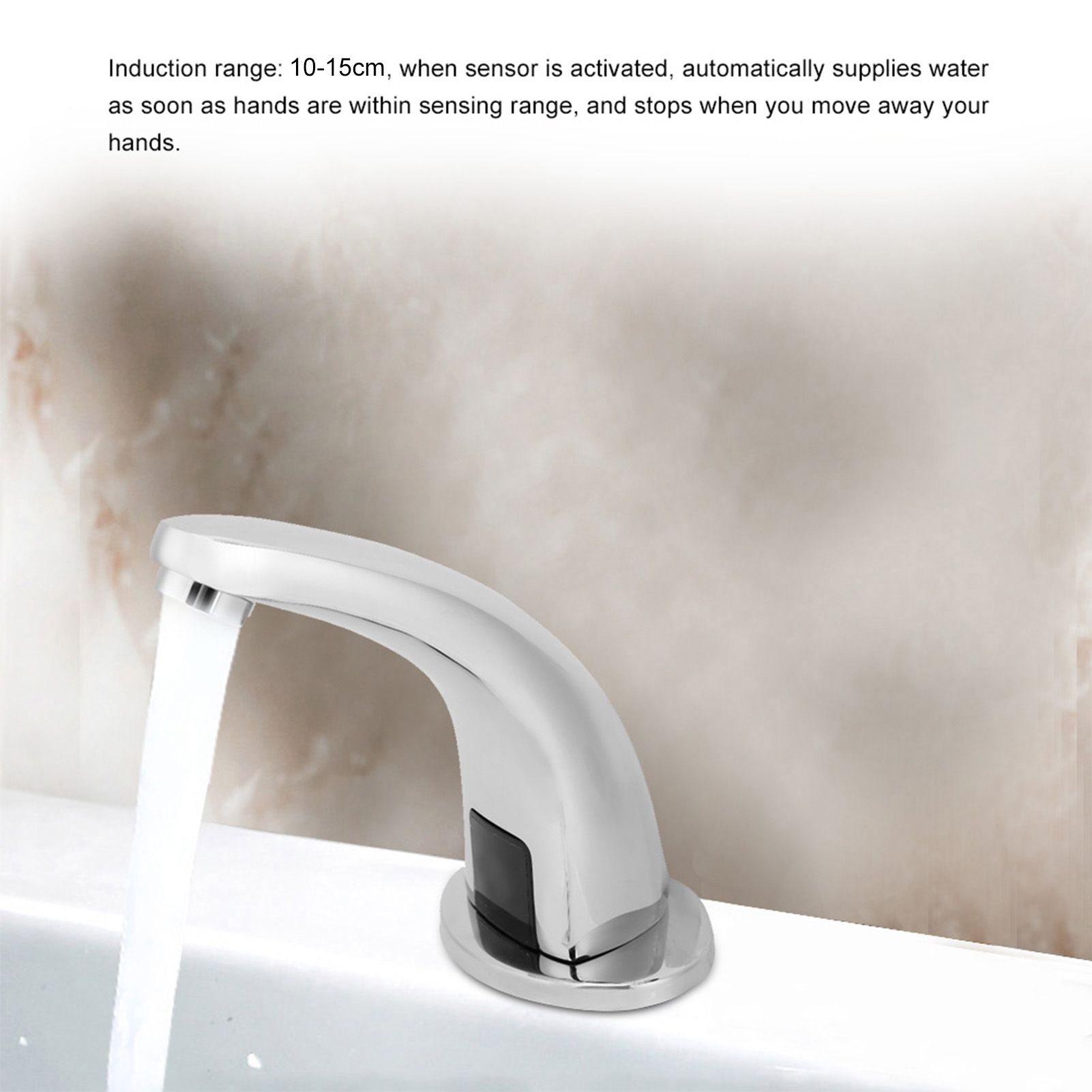 Single Cold Water Automatic Infrared Sensor Inductive Touchless Faucet G1/2" view 7