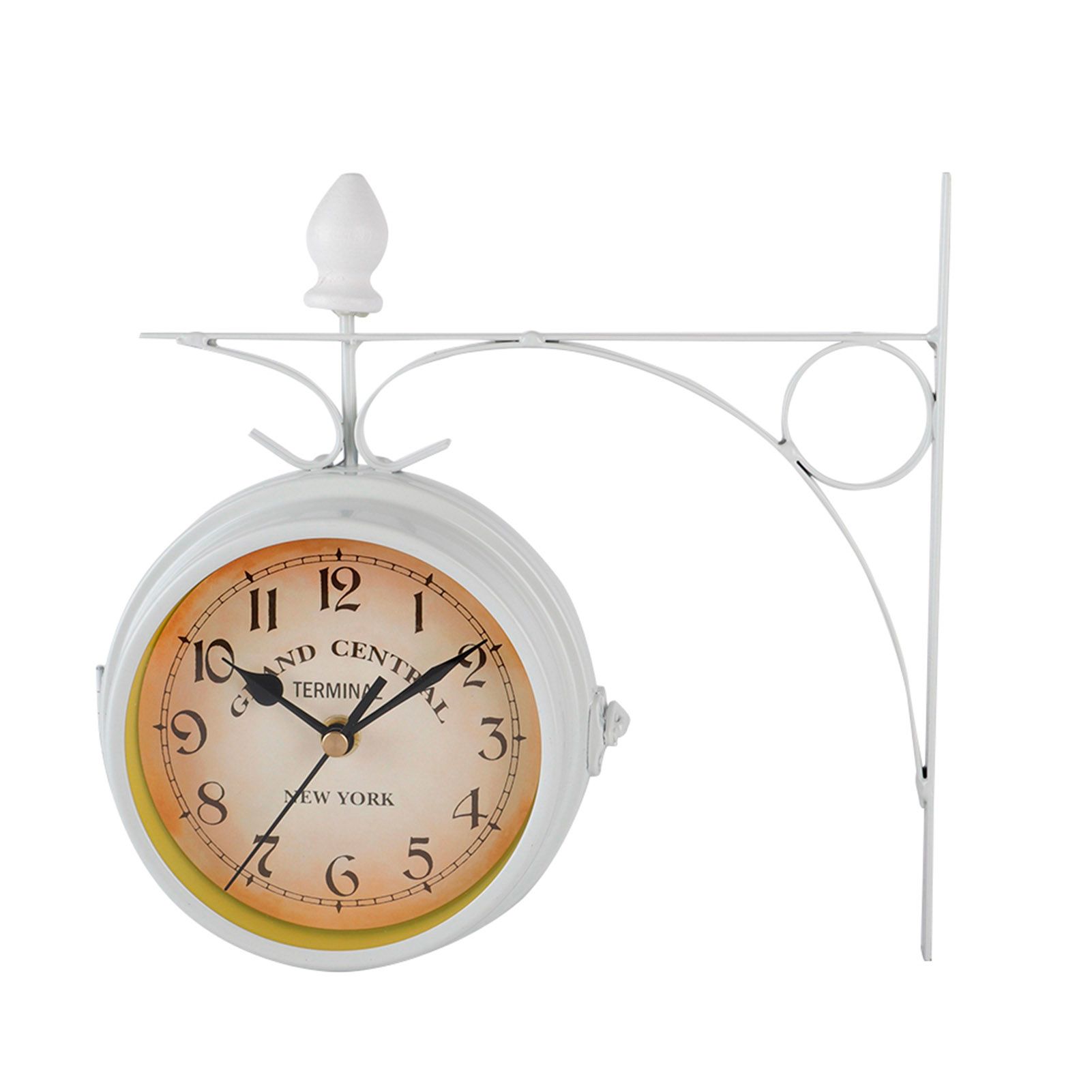 Retro Wall Clocks Double side Living Room Mute Metal Home Decoration view 2