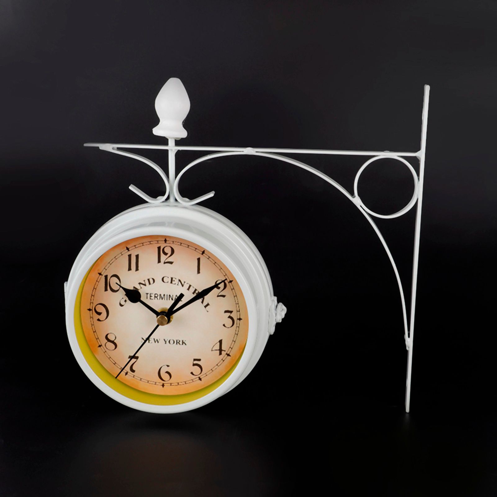 Retro Wall Clocks Double side Living Room Mute Metal Home Decoration view 4