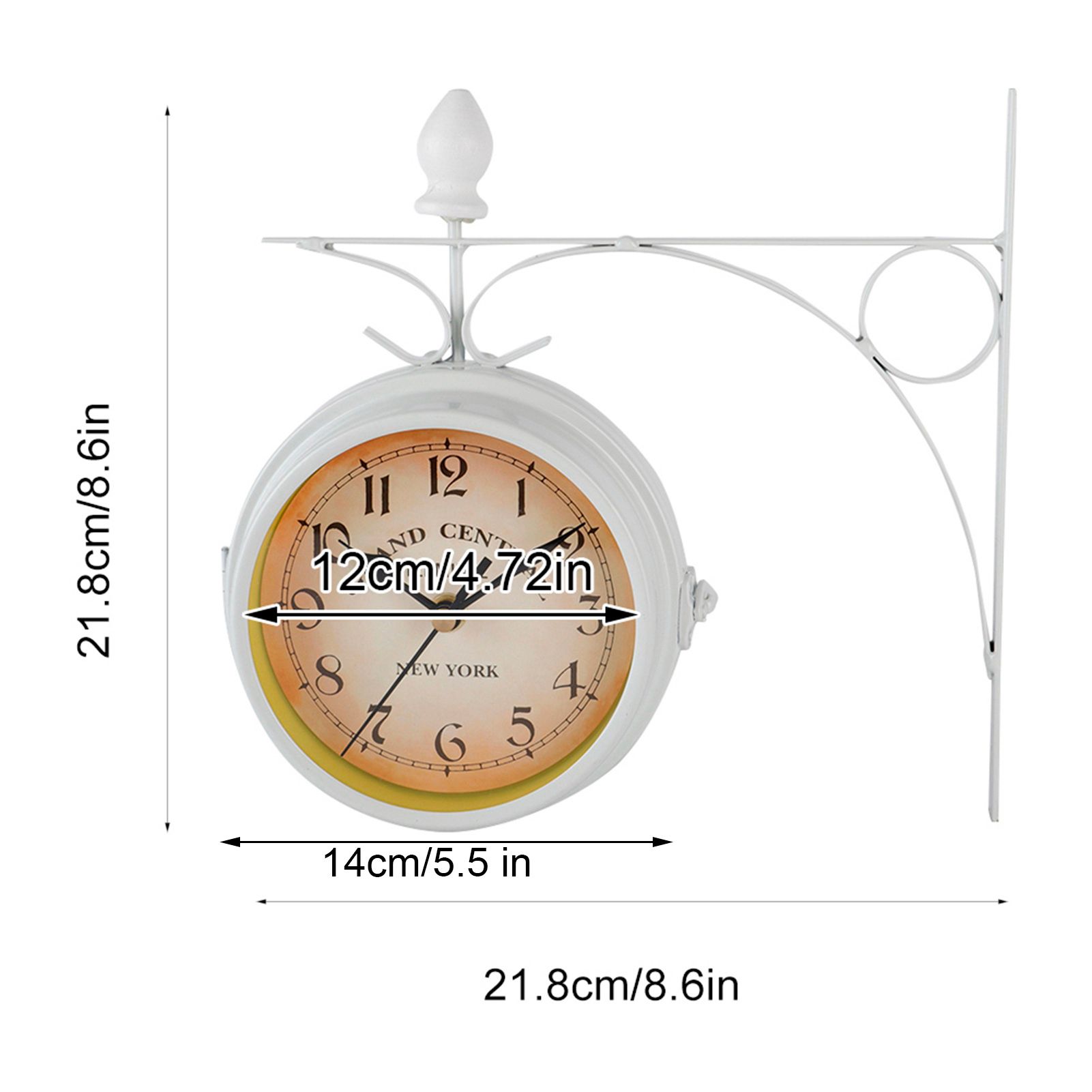 Retro Wall Clocks Double side Living Room Mute Metal Home Decoration view 10
