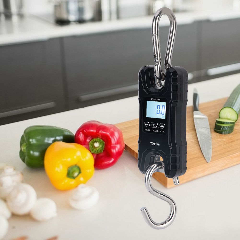 500kg Portable Digital Electronic Hanging Scale Luggage Hook Scale High Precision view 3