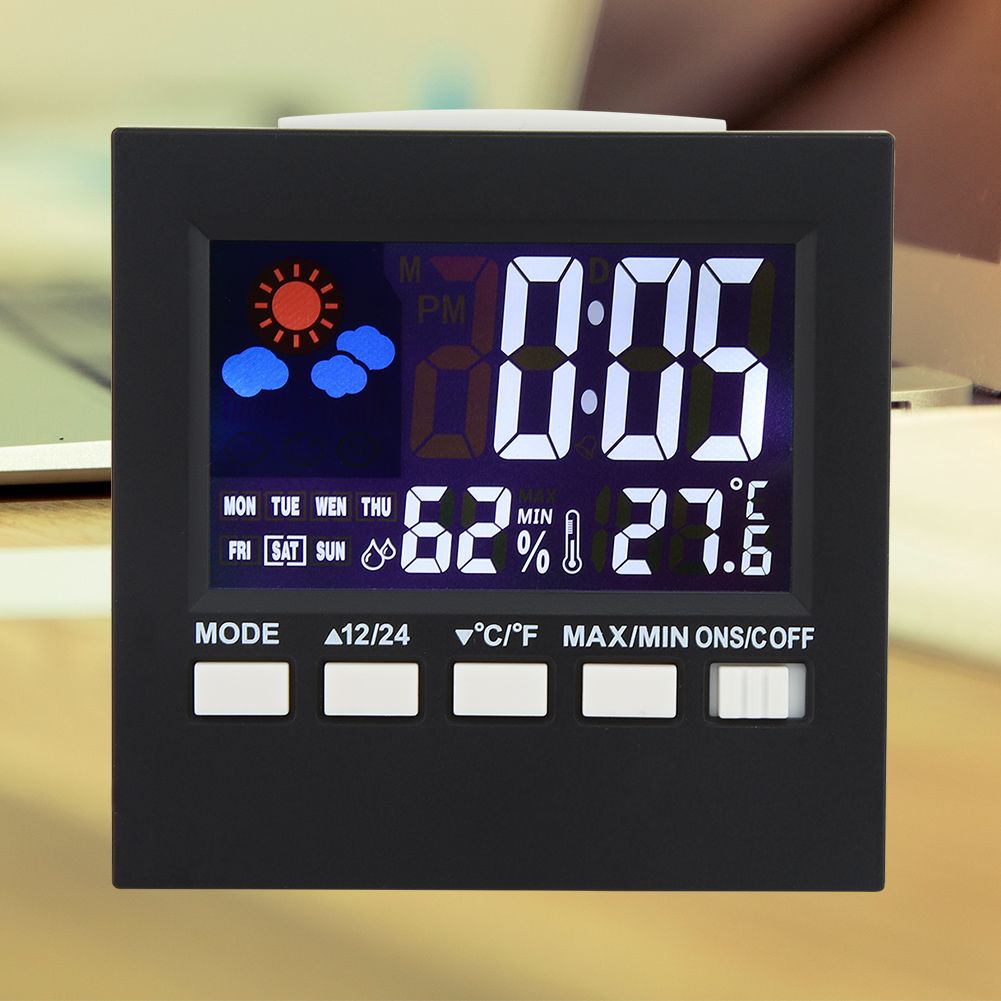 Multipurpose Sound Control Backlight Digital Alarm Clock Thermometer Hygrometer view 4