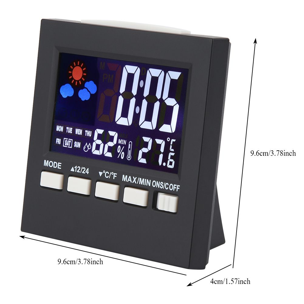 Multipurpose Sound Control Backlight Digital Alarm Clock Thermometer Hygrometer view 11