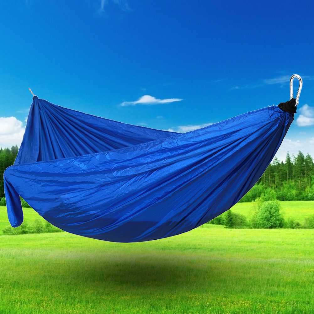 Portable Camping Travel Double Hammock Hanging Bed with Tree Strap (Dark Blue) view 6