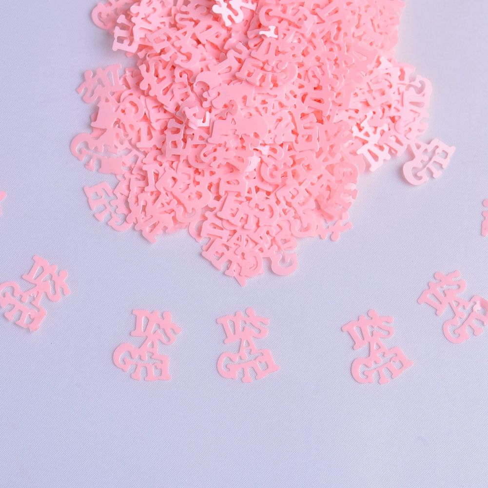 200pcs / Bag DIY Throwing Confetti for Baby Shower Birthday Party (Pink Girl ) view 3