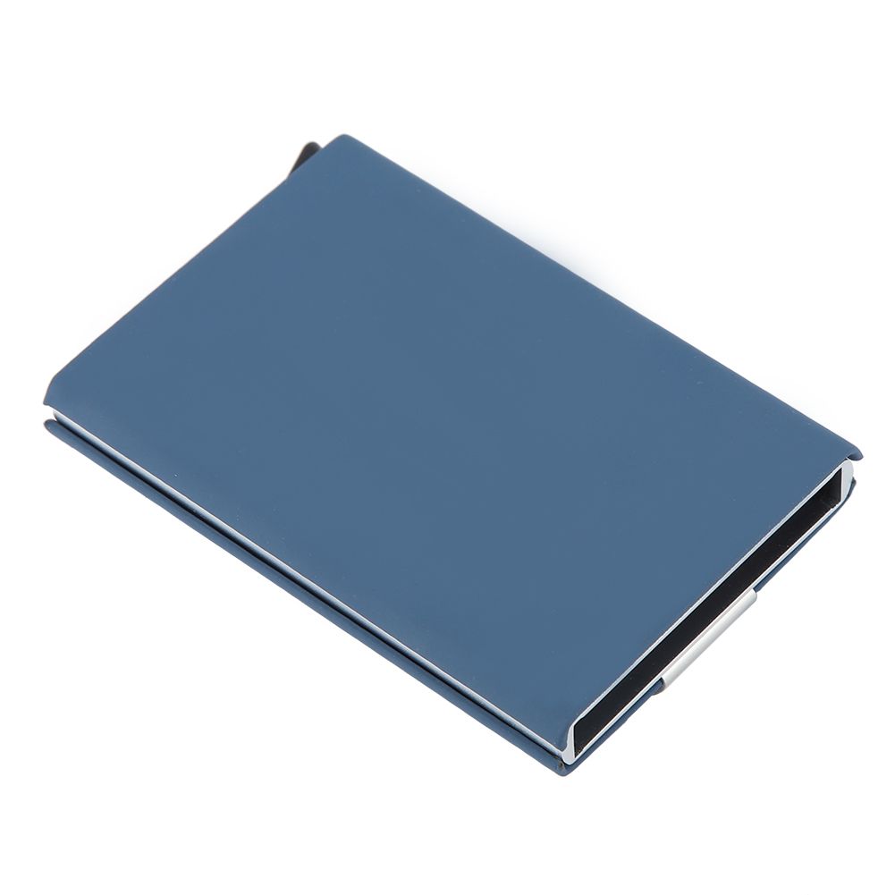 Matte Aluminium Alloy RFID Protection Credit Card Holder Cards Bag Blue view 8