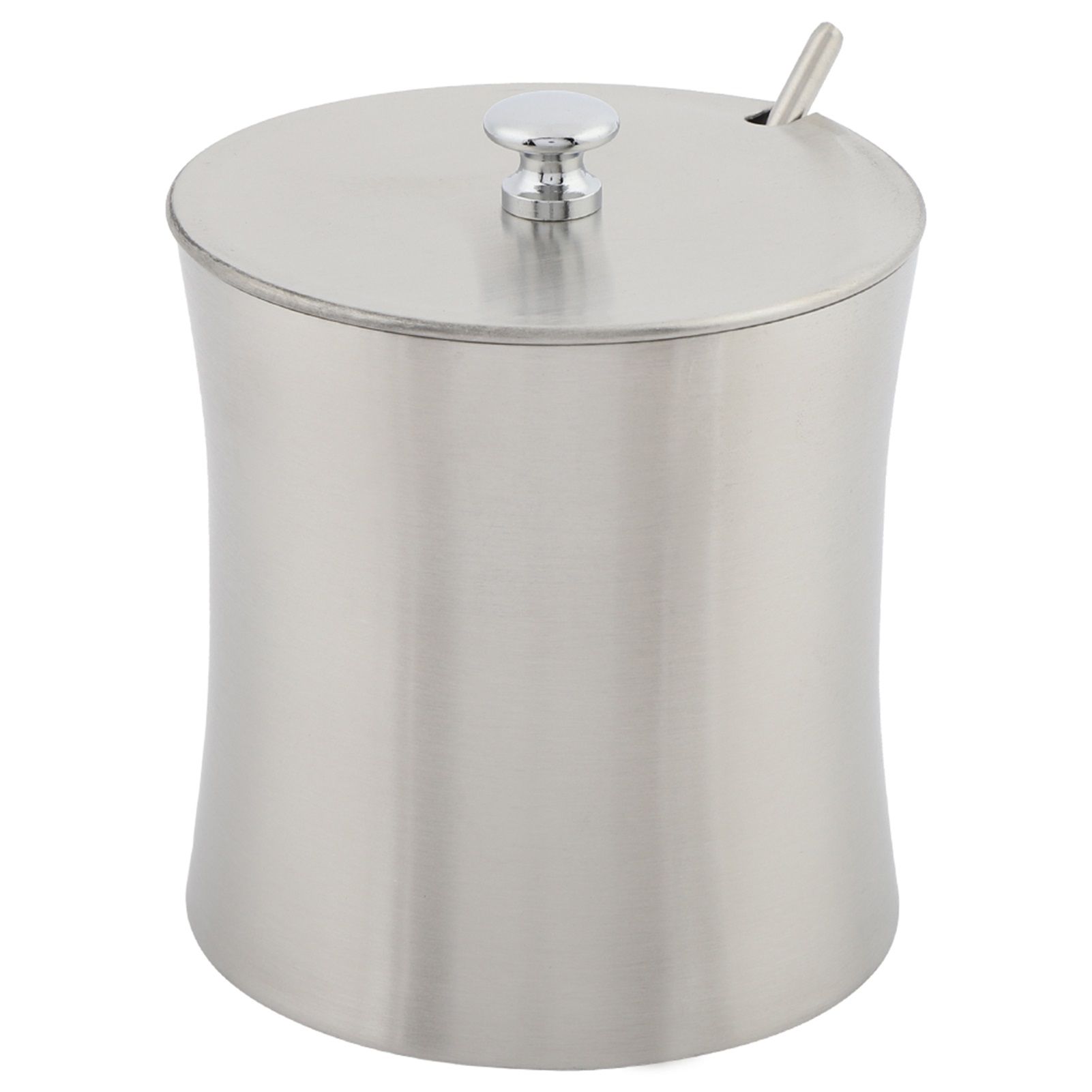 Stainless Steel Sugar Bowl Spice Salt Pepper Seasoning Condiment Pot Jar with