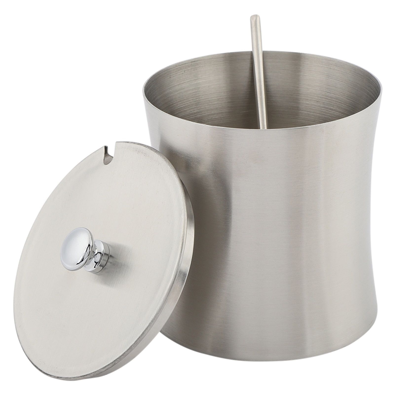 Stainless Steel Sugar Bowl Spice Salt Pepper Seasoning Condiment Pot Jar with view 3