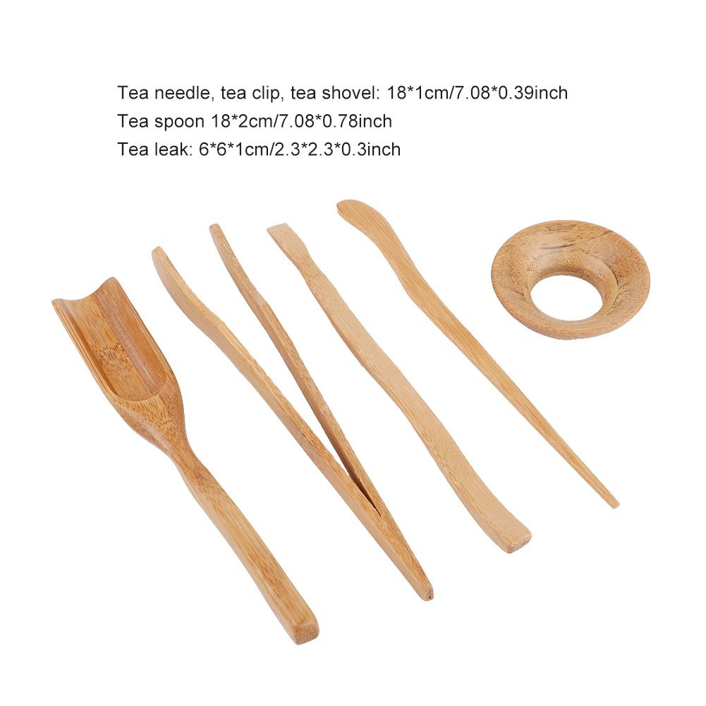 Tea Clip Tea Needle, Tea Clip, Tea Shovel Tea Leaks Bamboo five Piece Suit Tea view 9
