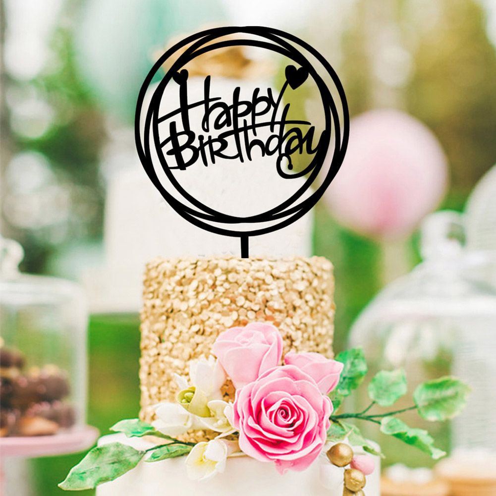 Beautiful Acrylic Cake Insert Decor Birthday Party Cake Baking Decoration