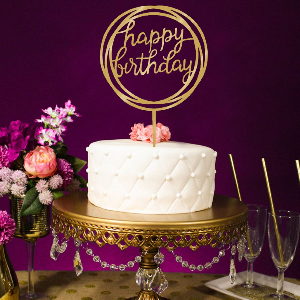 Beautiful Acrylic Cake Insert Decor Birthday Party Cake Baking Decoration