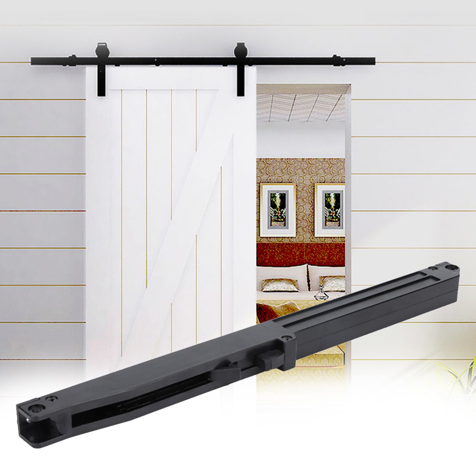 Soft Close Mechanism Buffer Damper for Sliding Barn Door Adjustable Rise & Fall view 5
