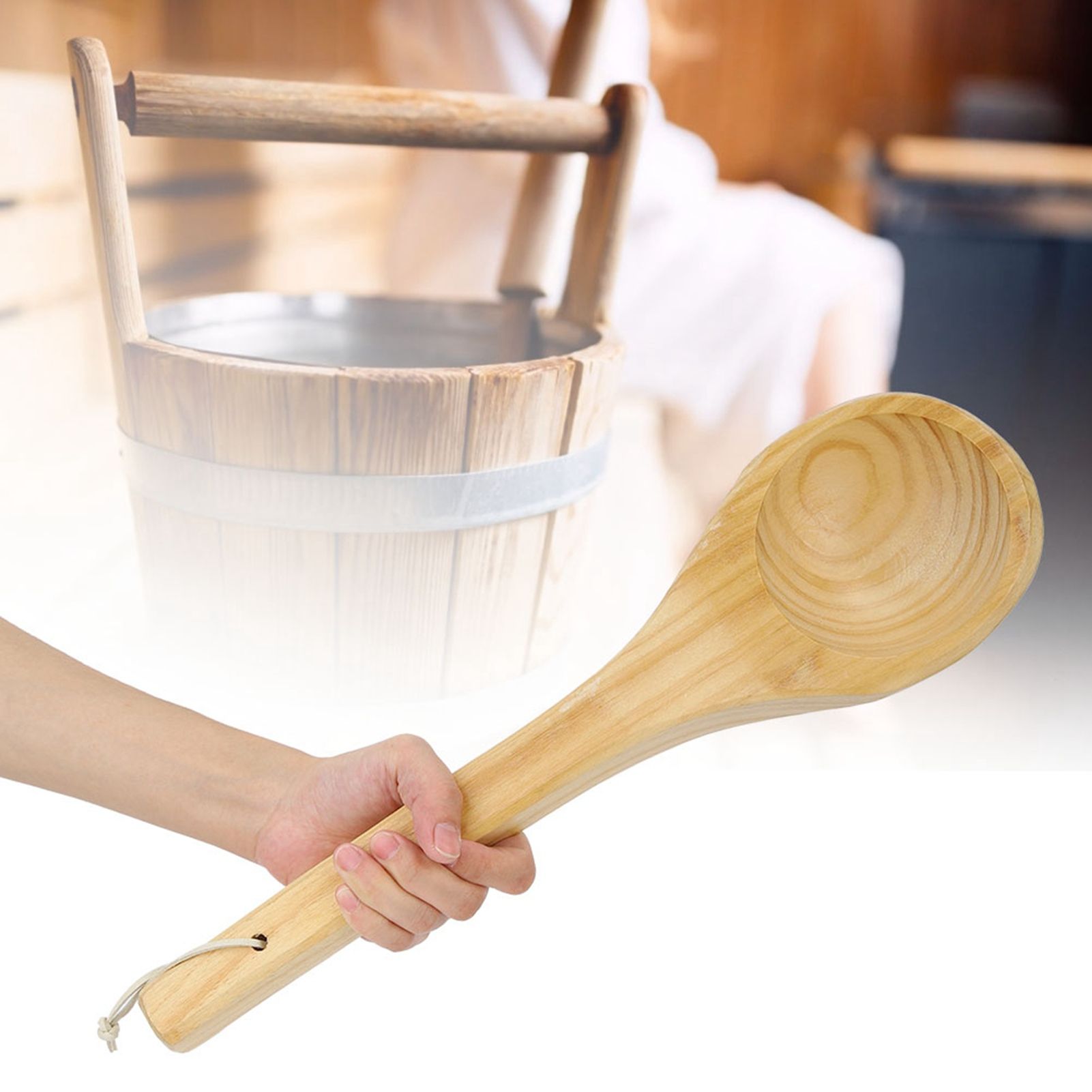Sauna Single Spoon Handmade Spoon,Sauna Accessories,Sauna Water Dipper Spoon