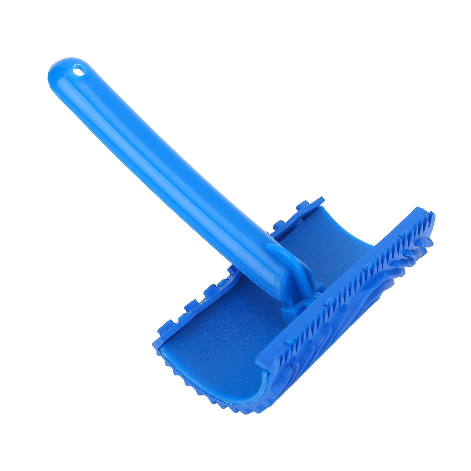Blue Rubber Wood Grain Effect Paint Roller with Handle DIY Wall Decoration Tool view 5