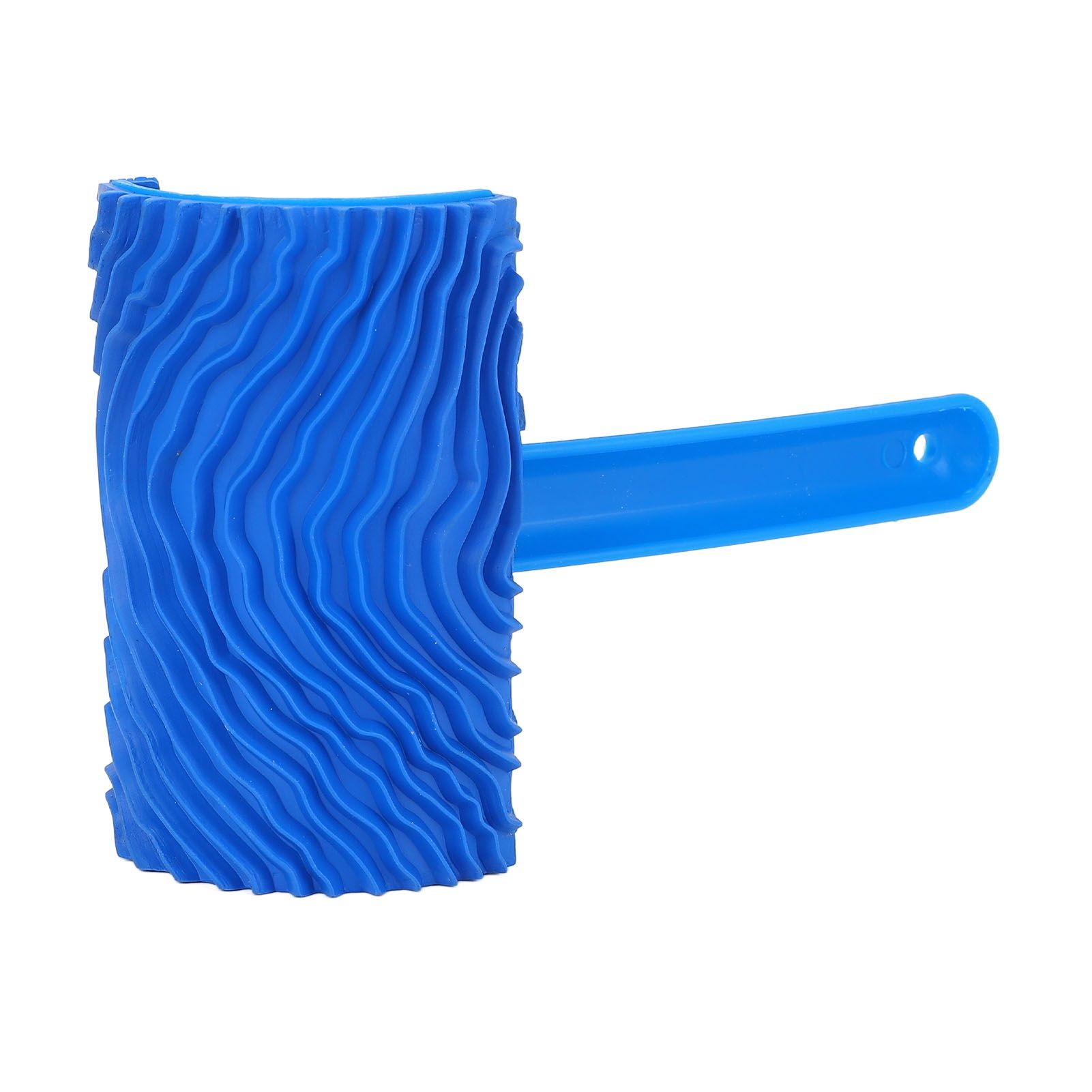Blue Rubber Wood Grain Effect Paint Roller with Handle DIY Wall Decoration Tool view 10