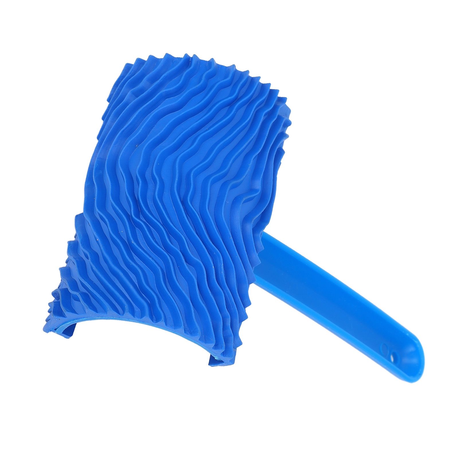 Blue Rubber Wood Grain Effect Paint Roller with Handle DIY Wall Decoration Tool view 12