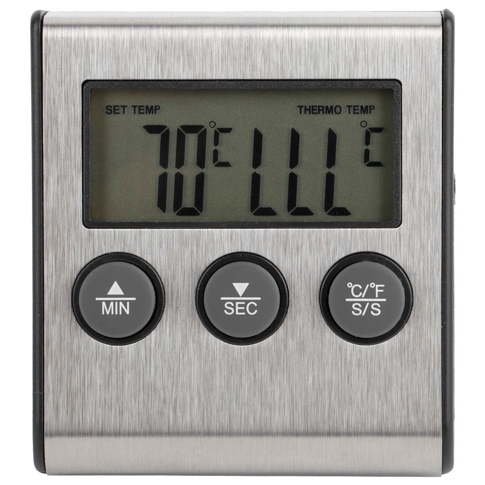 BBQ Thermometer Meat Food Cooking Probe Thermometer with Timer Temperature — image 1