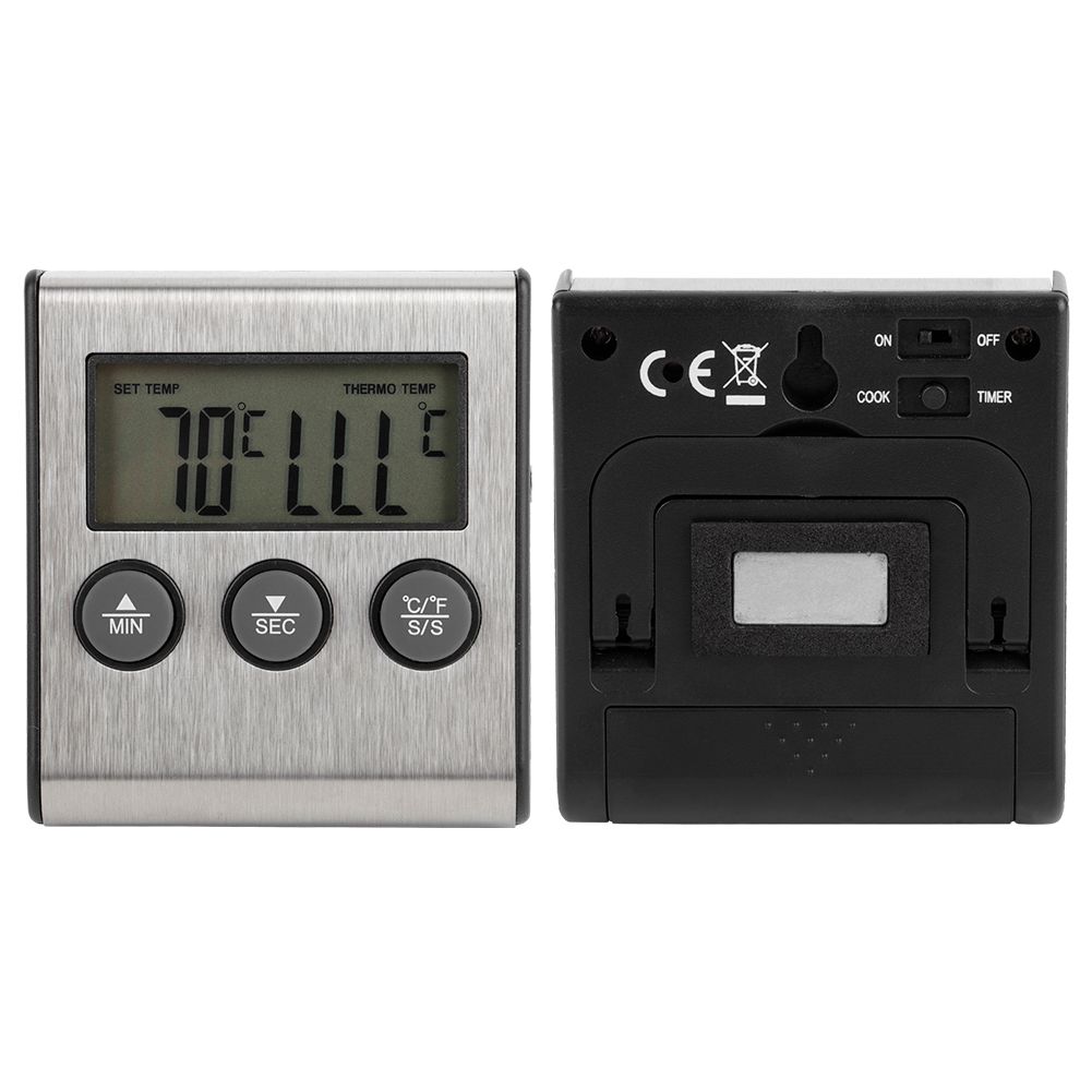 BBQ Thermometer Meat Food Cooking Probe Thermometer with Timer Temperature view 4