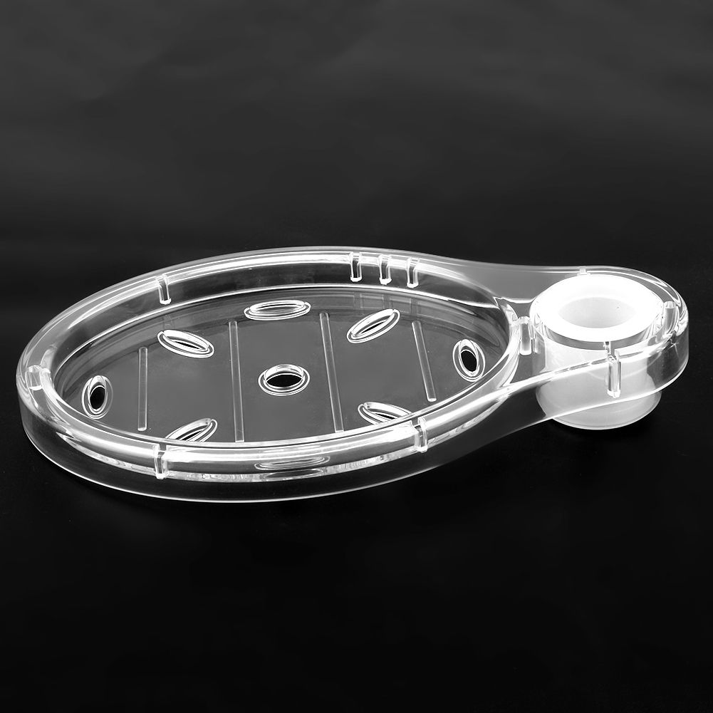 Transparent Round Acrylic Soap Dishes Box Holder Lifting Rod Bathroom Accessories view 5